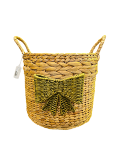 Ensemble de paniers en jonc de mer tressés à la main avec nœud décoratif, collection de paniers de rangement d'une élégance naturelle - Product Image 2