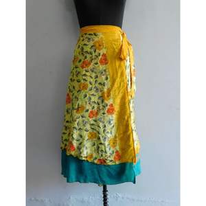 ชุดเดรสยาวผ้าไหมสองชั้นลายดอกไม้สไตล์วินเทจ ระบายอากาศได้ดี พร้อมเข็มขัด กระโปรงยาวสไตล์ชาติพันธุ์  สำหรับหญิงตั้งครรภ์  แบบลำลอง  ผ้ามันเงา  แบบพัน  แบบสари  ผ้าธรรมชาติ - Product Image 3