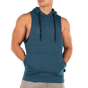 2024 Latest Design Custom Men's Sleeveless Pullover <b>Hoodie</b> Hot Fashion Gym Fitness <b>Workout</b> Wear Embroidered Adult Mens <b>Hoodie</b> - Product Image 1