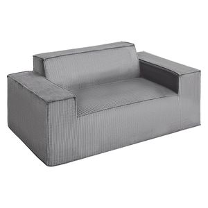 Divano Moderno a 2 Posti da 63 Pollici con Braccioli Arrotondati, Morbido Divano in Velluto a Coste e Molle Insacchettate, Comodo Divano a 2 Posti per Soggiorno - Product Image 4