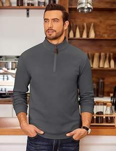 เสื้อสเวตเชิ้ตแขนยาวคอเต่าแบบซิปครึ่งตัวผ้าฟลีซสำหรับผู้ชาย - Product Image 3