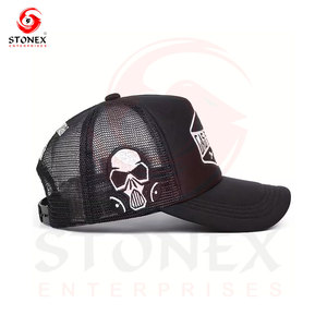 Gorra Trucker de 5 Paneles con Logotipo Personalizado, Bordado 3D, Tela de Lona Resistente, Diseño de Hojas y Letras - Product Image 2