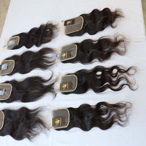 Cheveux humains vierges de Super qualité, fermeture en dentelle transparente, vente en gros, 10a, cheveux brésiliens indiens - Product Image 6