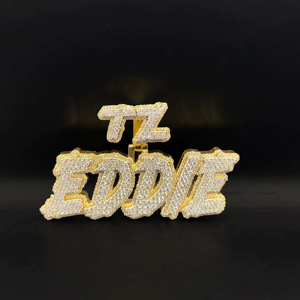 Pendentif Royal Bling Diamant Personnalisé Ice Hustle - Style Hip Hop Ice Legacy en Alliage Plaqué Argent - Product Image 1