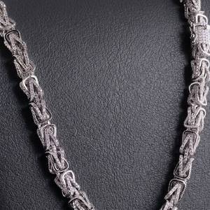 Joyería Hip Hop de lujo, collar de cadena con diamantes de moissanita VVS y plata 925 para hombre - Product Image 2