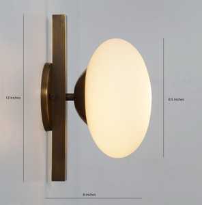 Modern Brass <b>Wall</b> <b>Sconce</b> Round Minimalist Indoor <b>Lighting</b> Fixture Living Room Home Decor - Product Image 5