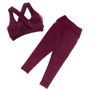 Conjuntos de Yoga de Alta Calidad con Logotipo Personalizado para Mujer, Sujetador Deportivo y Pantalones de Yoga con Espalda en V, Ropa Deportiva para Mujer, Tallas Grandes - Product Image 2