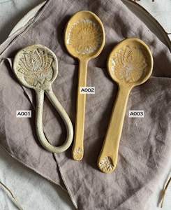 Cuillère à café vintage de luxe léger, rétro, en céramique, à manche court, pour la table et la soupe, usage domestique transfrontalier - Product Image 5