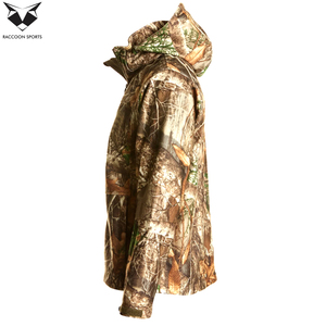 Chaquetas de Caza Impresas Resistentes al Viento para Adultos, de Alta Calidad, Servicio OEM ODM 2026, Precio de Fábrica, Poliéster/Nailon, Raccoon - Product Image 3