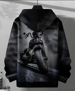 Sweat-shirt à capuche personnalisé avec imprimé cheval, unisexe, streetwear, pull-over décontracté, vêtements d'hiver, mode oversize, OEM ODM, mélange de coton 400g - Product Image 2