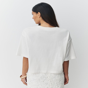 Modern Oversized Women's T-Shirt Dropped Shoulders And Wide Short Sleeves T-Shirts Classic Crew Neckline Quick Dry Women's Shirt - Product Image 4