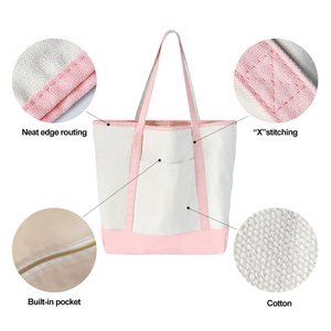 Customizable High Quality Eco Reusable Plain Cotton Tote <b>Bags</b> with Letter Pattern Cotton Tote <b>Bags</b> with Custom Printed logo - Product Image 3