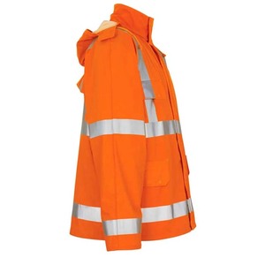 High Visibility Reflective Safety Jacket for Men Women Comfortable Waterproof Construction Coat Pockets XL Size Work Rain Hoodie - Product Image 5