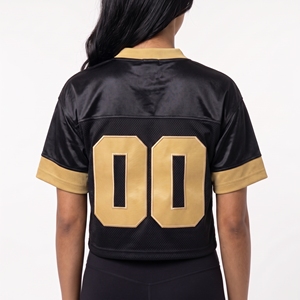 Maillot de football américain unisexe personnalisé, col en V court, respirant, grande taille, manches courtes, vêtement de sport printanier, maillot vierge pour équipe - Product Image 3
