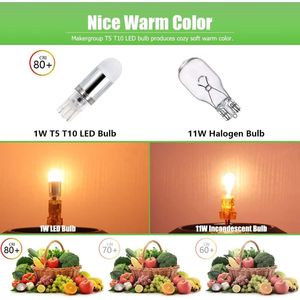 Lampadine LED T5 T10 12VAC/DC 1 Watt Bianco Caldo 2700K-3000K per Illuminazione Esterna di Terrazze, Scale e Sentieri con Base a Cuneo - Product Image 3