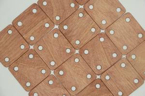 Tarjetas de Tejido de Madera Pulida con Arte Folclórico Ecológico Personalizadas, Cortadas con Láser, Cuadradas de 1.9x1.9 Pulgadas, 4 Agujeros, Herramientas de Telar DIY, Artesanía Hecha a Mano - Product Image 5