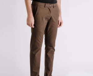 Pantalones Chinos de Hombre a la Moda, Corte Slim Fit, Rectos, Cómodos, Casuales, 100% Algodón, Color Marrón, Transpirables - Product Image 4