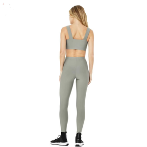 Falda de cintura alta elástica para mujer, de secado rápido, ajuste ceñido, transpirable, para yoga y running, color nude liso, opciones de talla grande, frontal - Product Image 6