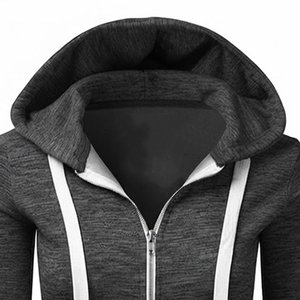 Sweat-shirt à capuche zippé pour femme, personnalisé avec logo, très demandé, couleur unie, tricoté, manches longues, respirant, pour l'automne et l'hiver - Product Image 4