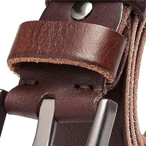 Cinturón de Cuero Genuino para Hombre de Diseños Clásicos y Calidad Premium, Cinturones de Cuero para Trabajo, Negocios y Uso Casual - Product Image 5