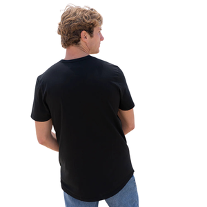 Camiseta Henley de Manga Corta para Hombre, Negra, 100% Algodón Orgánico de Lujo, Dobladillo Curvo, Preencogida, Certificada GOTS, Ajuste Premium y Transpirable - Product Image 4