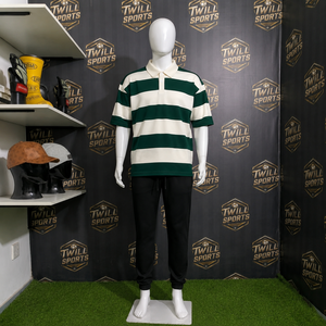 เสื้อเจอร์ซีย์ลายทางขนาดใหญ่พิเศษ ระบายอากาศได้ดี สีสันตัดกัน สไตล์รักบี้ สำหรับผู้ชายและผู้หญิง แขนสั้น ผ้าฝ้าย สวมใส่สบาย - Product Image 6