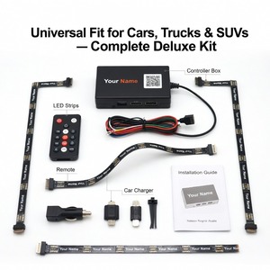 Kit de Tiras LED RGB Dinámicas al por Mayor, 6 en 1, Luz Ambiental Acrílica, Dreamcolor, para Interiores de Auto, Control Inalámbrico por APP, Tiras de Luces Inteligentes - Product Image 2