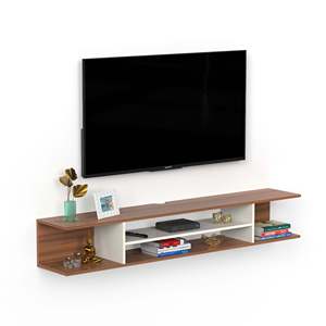 Mueble para TV Grande Sanque Premyrr en Color Nogal y Estilo Minimalista Frosty - Product Image 1