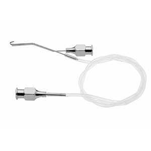Cánula de Aspiración en Forma de J NAZIR HABIB, Acero Inoxidable de Primera Calidad, Instrumento Quirúrgico de Precisión para Microcirugía Oftálmica - Product Image 1