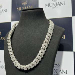 Collier en diamant Moissanite VVS, bijoux de luxe certifiés IGI, bijoux hip-hop, bijoux en argent sterling 925, bijoux exclusifs unisexes - Product Image 1