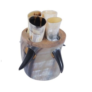 Taza de cerveza de cuerno de búfalo natural de alta calidad, hecha a mano, estilo vikingo, para decoración del hogar o bar, ideal para regalo. - Product Image 4