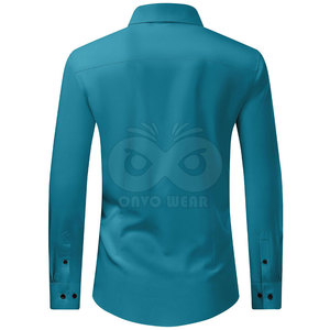 Classic <b>Men</b> Business Office Shirt Formal Work Wear Long Sleeve Button Down <b>Dress</b> Shirt Bulk Order Manufacturer - Product Image 3