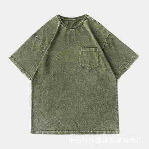 T-shirts 100% coton avec logo sur le devant, respirants, manches courtes, streetwear, hip hop, 220 grammes - Product Image 2