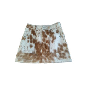 Nouvelle Arrivée - Dernières Tendances : Jupes en Cuir et Laine pour Femmes en Cuir Véritable de Haute Qualité avec Taille Élastique - Product Image 1
