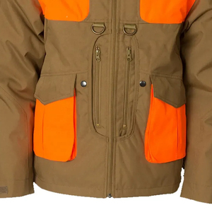 Veste de chasse pour homme, orange vif, imperméable, isolée, pour la chasse en terrain ouvert, multi-poches, équipement de sécurité pour la chasse aux oiseaux, vente en gros OEM - Product Image 6