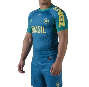 T-shirt de compression à manches courtes personnalisable unisexe pour la salle de sport, le BJJ, la course à pied, l'entraînement, respirant, UPF50, écologique - Product Image 1