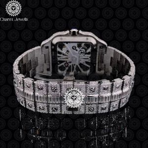 Charm Jewells Luxury Men's Stainless Steel <b>Watch</b> 42mm Round Case Analog <b>Mechanical</b> Movement Sapphire Crystal Dial - Product Image 3