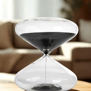 Sablier en verre simple pour la décoration de bureau à domicile, sablier élégant et minimaliste, accessoire décoratif de gestion du temps - Product Image 4