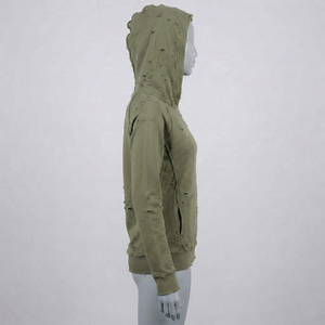 Meistverkaufte Damen Öko-Freundliche Distressed Hoodies Komfortable Oversized Streetwear-Kollektion Personalisiertes Front-Branding - Product Image 2