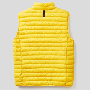 Men's Yellow Quilted Puffer Vest Mandarin Collar Waterproof Reversible Casual Outerwear Winter Wear - Product Image 2