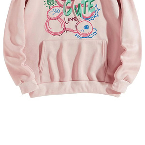 Girls <b>Pink</b> Stylish <b>Hoodies</b> Lightweight Cotton Hoodie Comfortable Everyday Fashion Soft Fabric Bulk Production - Product Image 5