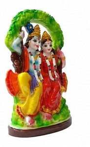 Sculpture de table moderne en résine Radha Krishna Ji, artisanat décoratif pour la maison, motif d'arbre imprimé sur mesure - Product Image 5