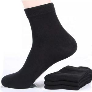 Men <b>Winter</b> Woven Spandex/Polyester Crew <b>Socks</b> Standard Thickness Quick Dry Breathable Solid Color Cute Everyday Wear - Product Image 3