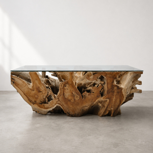 Custom Handmade Modern Natural Teak <b>Root</b> <b>Coffee</b> <b>Table</b> Unique Live Edge Wooden Furniture for Luxury Home Hotel Made in Indonesia - Product Image 1