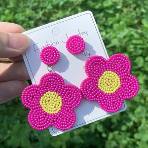 Nuevo Estilo de Moda 2024 para Mujer, Diseño Floral Clásico Simple Hecho a Mano con Cuentas de Semillas, Ligero, para la Temporada de Verano, por MULTI CRAFT - Product Image 4