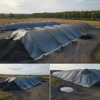 Bâche de protection robuste en PEHD pour sable et granulats, imperméable et stabilisée aux UV, pour extérieur