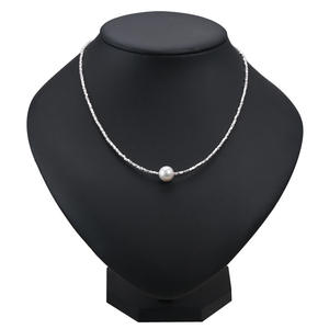 Collier en argent 925 en gros, bijoux à la mode, simple, doux, perle d'eau douce, design clavicule, Zhuji - Product Image 5