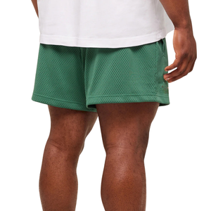 Pantalones Cortos Deportivos de Malla Transpirable para Hombre, 5 Pulgadas, para Gimnasio, Entrenamiento, Color Verde - Product Image 2