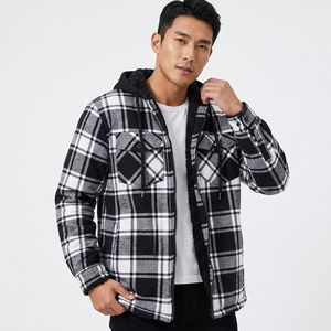 Chaqueta de Forro Polar Delgado para Hombre con Forro de Algodón, Cierre de Cremallera con Logotipo Frontal, Abrigo Casual de Invierno - Product Image 6