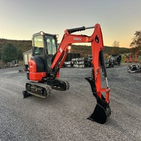 Mini-excavatrice Kubota (1,7 tonne, 1,8 tonne, 2 tonnes) sur chenilles, d'occasion, compacte, capacité de godet pour travaux agricoles et de construction